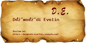 Dömsödi Evelin névjegykártya